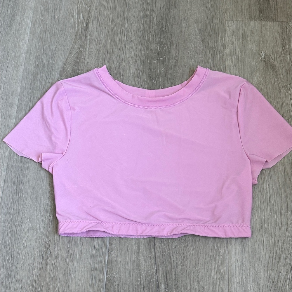 Aerie Smoothiez Light Pink Crop Top size small